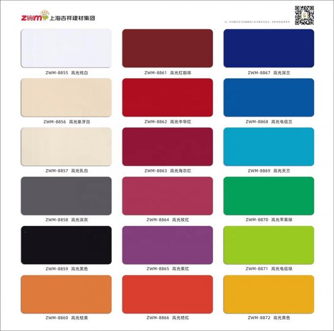 Ελαφρύ βάρος Πίνακα σύνθετου αλουμινίου λαμπερού χρώματος ACP για χρήση σε κτίρια και εσωτερικά 4