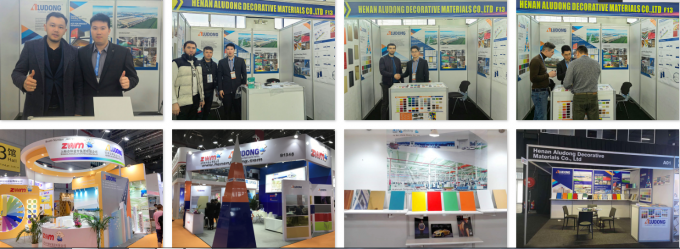 Ελαφρύ βάρος Πίνακα σύνθετου αλουμινίου λαμπερού χρώματος ACP για χρήση σε κτίρια και εσωτερικά 17