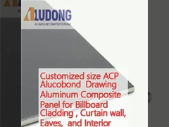 Προσαρμοσμένο μέγεθος ACP Alucobond Drawing Aluminium Composite Panel για επένδυση Billboard, τοίχωμα κουρτίνας, φτερά και εσωτερική διακόσμηση, εσωτερικό καταφύγιο