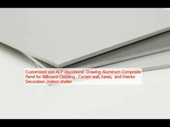 Προσαρμοσμένο μέγεθος ACP Alucobond Drawing Aluminium Composite Panel για επένδυση Billboard, τοίχωμα κουρτίνας, φτερά και εσωτερική διακόσμηση, εσωτερικό καταφύγιο