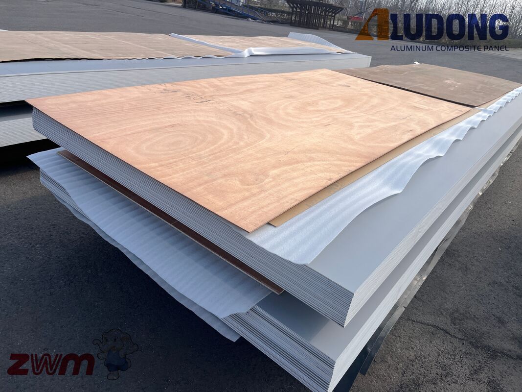 4*0.40mm FR B1 βαθμός πυρόσβεσης αλουμινίου σύνθετο πάνελ για εμπορικό κέντρο, ξενοδοχείο, σιδηροδρομικό σταθμό κλπ.