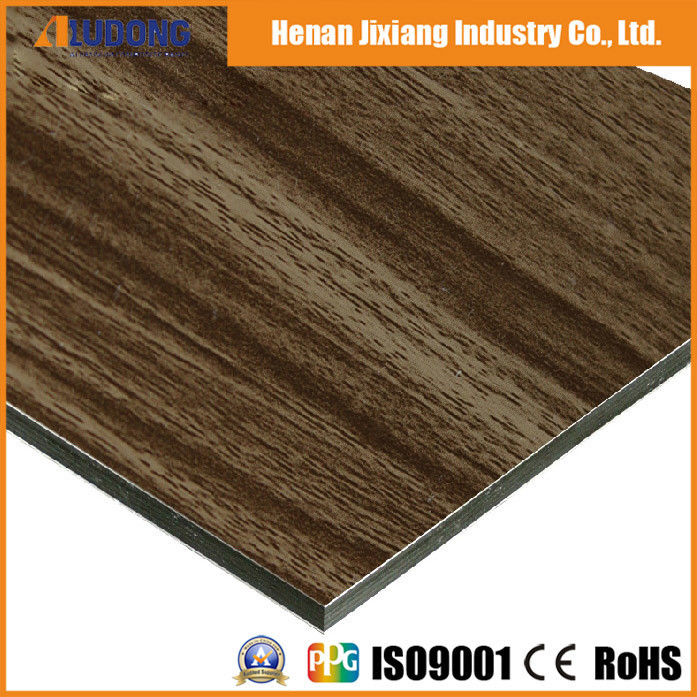 OEM Factory Wood Grain ACP 4mm, Επιχρισμός PVDF, Αντι-Κατσαρίδες επιφάνεια για εξωτερική εσωτερική τοίχο επένδυση best seller