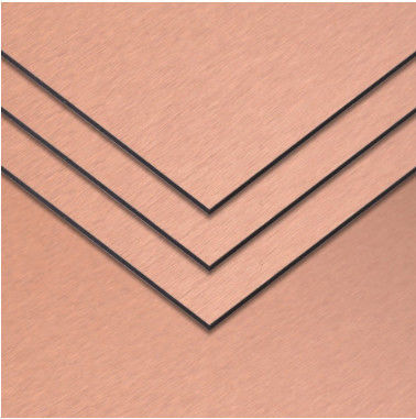 Σε απόθεμα 1220*2440mm Brushed Aluminium Panel PVDF Coated, Weather-Resistant για τοίχο κουρτίνας ISO 9001Factory